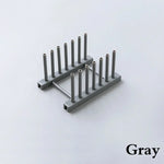 rack vaisselle moderne plastique transparent opaque clips gris blanc pratique organisation cuisine