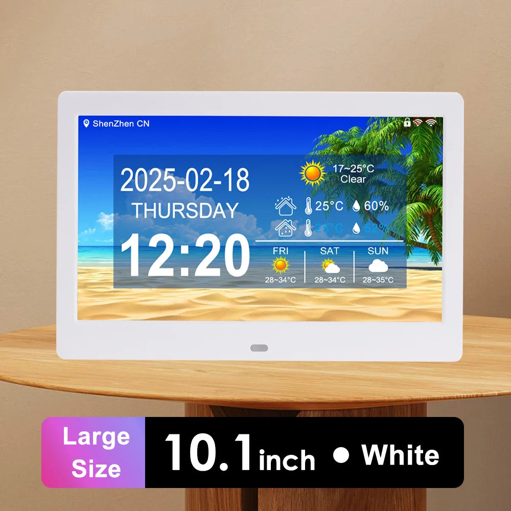 tablette numerique noire moderne wifi bluetooth mp3 horloge calendrier 10.1 pouces pouces
