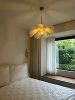 suspension lumineuse pétale fleur blanc translucide moderne chambre salon led 2000 82000lm