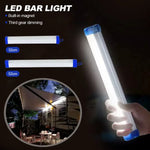 lampes led bar rechargeables blanc bleu moderne utilitaire 32cm 52cm aimant crochet étanche abs