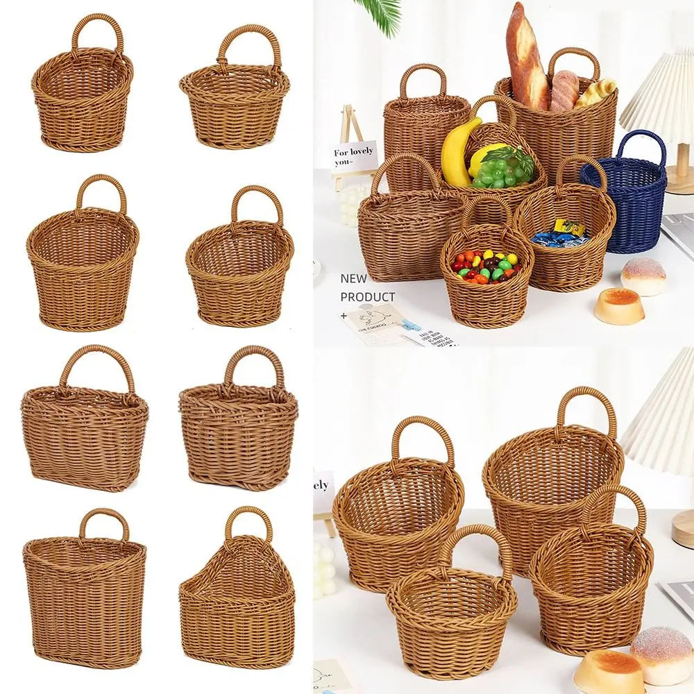 panier rangement tressé marron traditionnel respectueux environnement utilisation multiple poignées