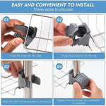 rangement cuisine éponge brosse égouttoir support métal clip réglable moderne utilitaire porte serviettes