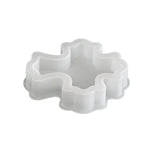 moule gâteau forme trèfle motif floral couvercle ondulé blanc rose pâle gris clair décoration