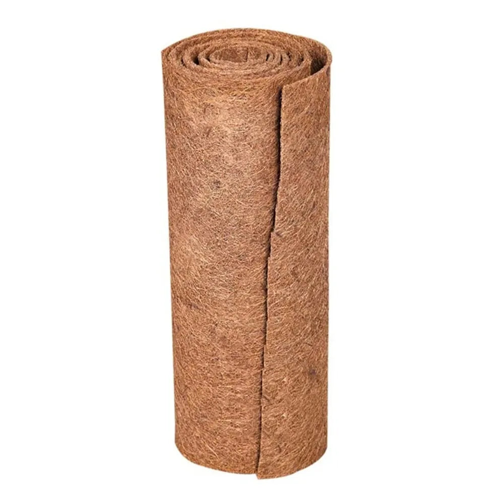 tapis sol marron clair fibre naturelle rustique antidérapant pot fleurs isolation hiver humidité resistant