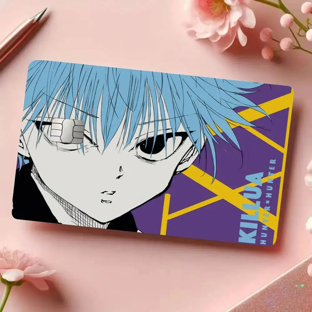 étuis cartes crédit hunter hunter papier adhésif bleu noir violet moderne graphique
