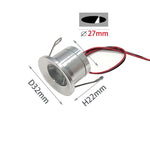 projecteur led spot noir argent grille moderne clips câbles 12v 1w ip65 rohs
