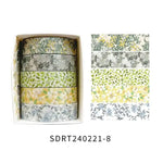 ruban adhésif décoratif multicolore fleurs papillons vintage floral boîte inclusion adhésif mignon étudiant cadeau