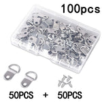 anneaux fixation argentés modernes 50pcs vis 50pcs cintres tableaux travail bois