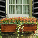 plantes artificielles herbe feuilles vertes modernes décoration intérieure extérieur minimaliste festive couleur rouge orange