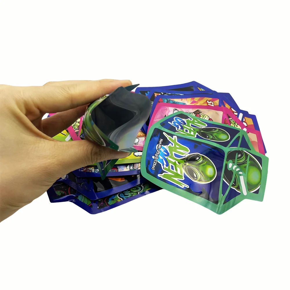sacs rangement réutilisables multi usages hexagonaux graphiques colorés fermés étanche 50 pièces