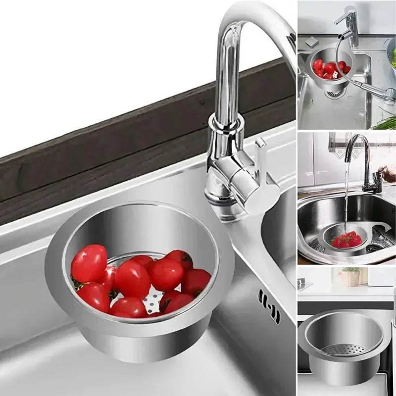 panier rinçage évier argentin acier inoxydable petits trous fond moderne utilitaire fruits légumes herbes