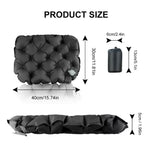 coussin gonflable tufté imperméable mousse pu polyester coton moderne sac rangement vert gris noir