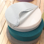coussin méditation violet bleu gris toile lin amovible lavable yoga durable