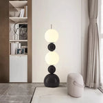 lampe sol moderne led rouge blanche noire sphères minimalistesintérieur décoration chambre salon