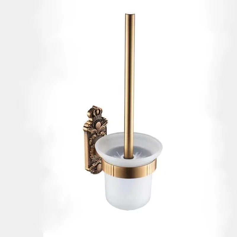 porte serviettes doré porte papier savon porte manteau ensemble salle bain finition antique bronze
