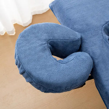 coussin voyage velours doux bleu gris marron blanc violet confortable ergonomique