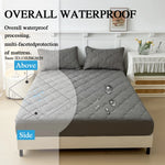 housse matelas imperméable matelas anti acariens coton polyester gris blanc moderne