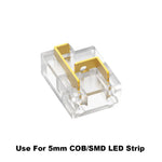 connecteur ruban led transparent doré ouvertures rectangulaires adhésif smd modernes fonctionnels 24v 36v 5mm