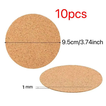 sous verres liège carrés ronds adhésifs bricolage DIY rustique nature artisanal fixations inclusées