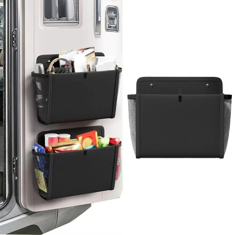 rangement sac noir suspendu voiture rv poubelle poches mesh transparent fonctionnel