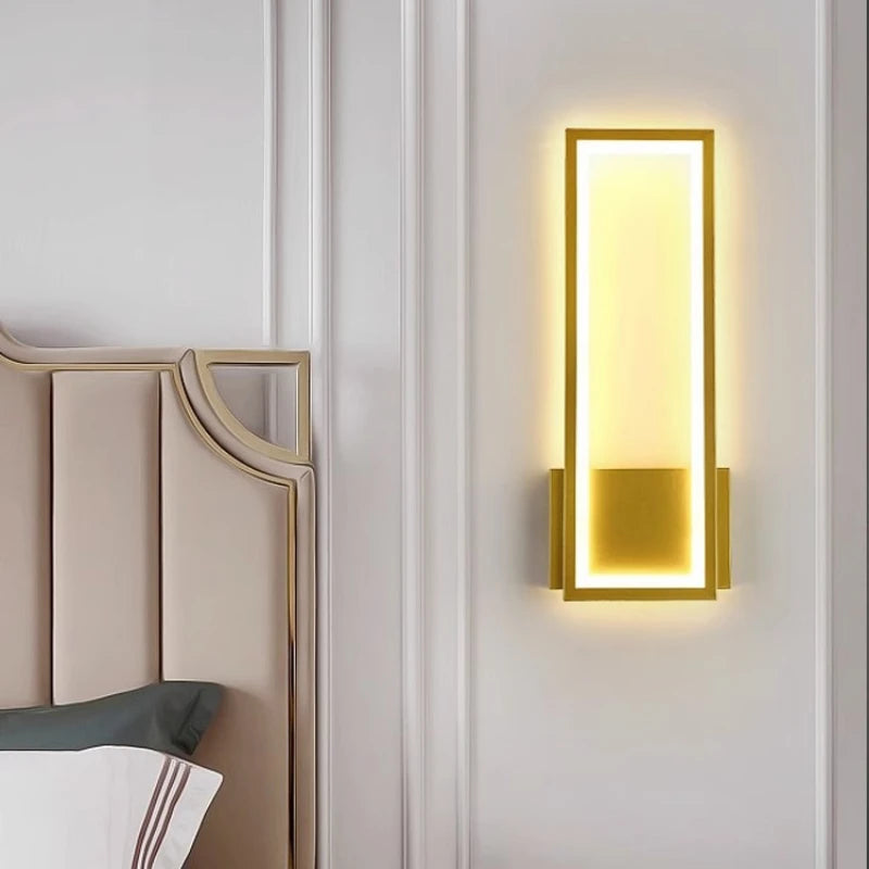 lampe murale moderne blanc noir or rectangulaire éclairage quotidien chambre entrée