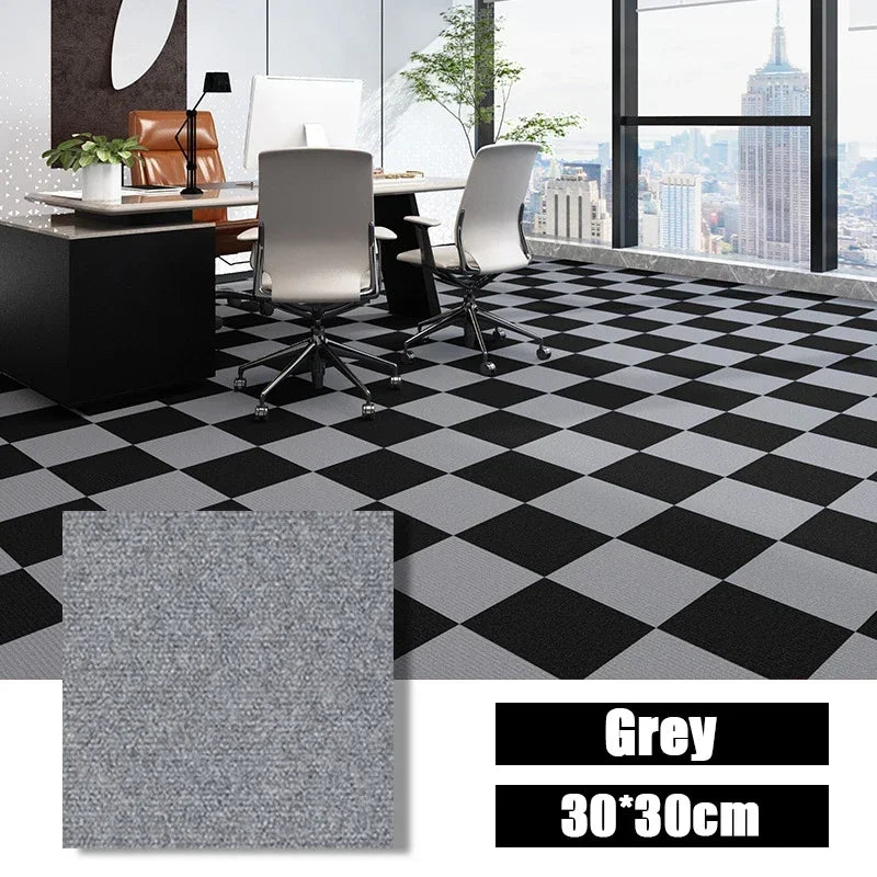 tapis auto adhésif carré 30x30 cm texture tissée sol intérieur maison moderne décoratif