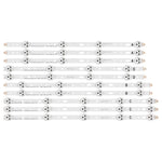 bandes rétroéclairage téléviseur blanc rectangulaire perforations connecteurs dorés industriels