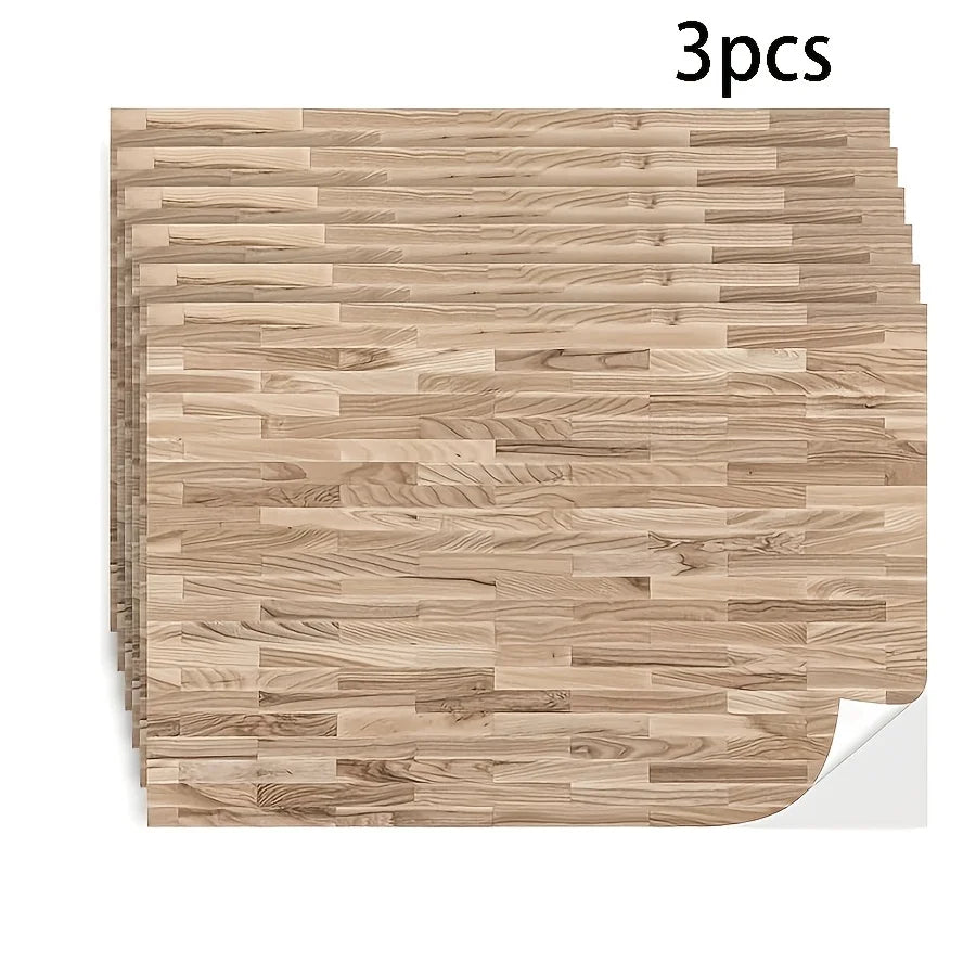 papier peint adhésif classique grain bois motif brique élégant 21cm 285cm 3pièces