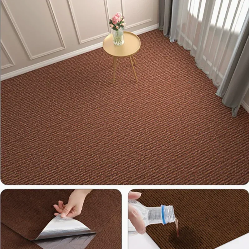 tapis gris foncé texture tissée moderne antidérapant pvc lavable intérieur cuisine salle bain portehôtel