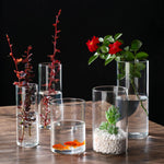 vases transparents modernes verre décoration table centre fêtes mariage