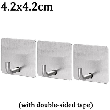 porte serviettes adhésifs salle bain argenté noir moderne minimaliste rangement