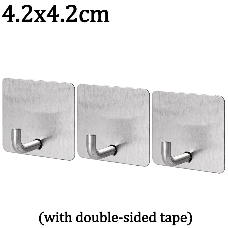 porte serviettes adhésifs salle bain argenté noir moderne minimaliste rangement