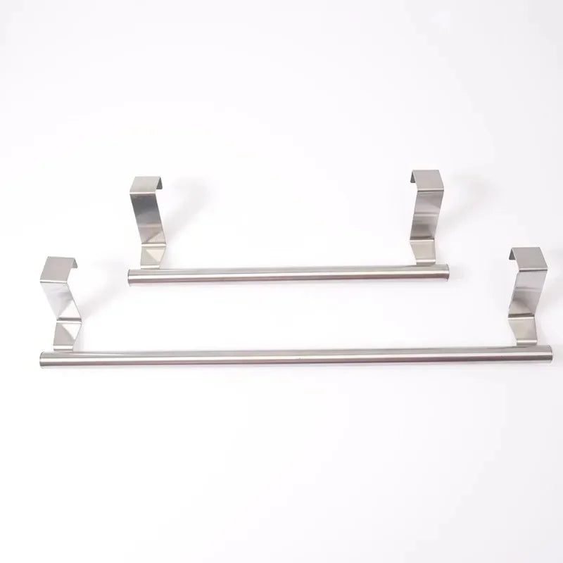 porte serviettes mural acier inoxydable clips fixation moderne 23cm 36cm lisse argenté sans perçage