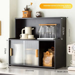 meuble rangement tasses bols bois noir moderne cuisine buffet