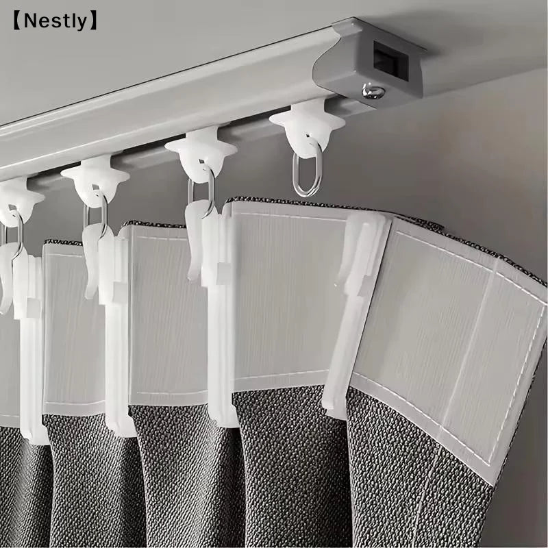 crochets suspension rideau blancs hauteur réglable moderne maison 50pcs lisses opaques