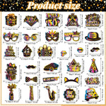 masques fête multicolores holographiques anniversaire noir blanc piquets variété motifs festive