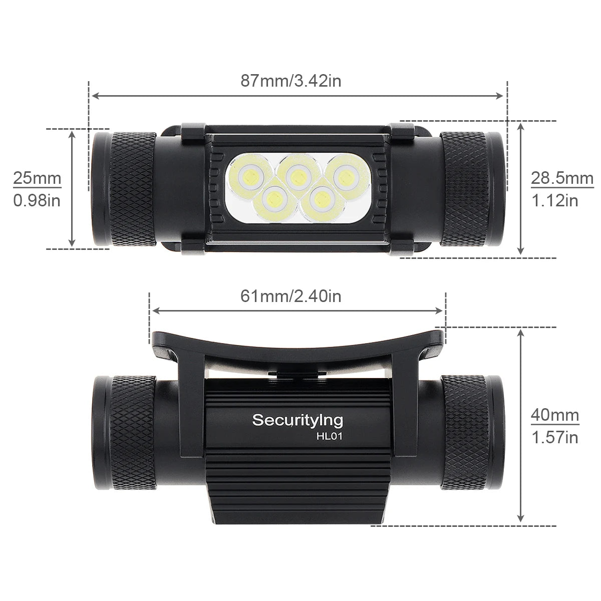 lampe frontale noire led rechargeable 30w ceinture ajustable mode lumière pratique