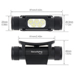 lampe frontale noire led rechargeable 30w ceinture ajustable mode lumière pratique