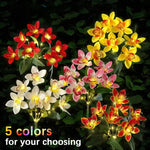 fleurs artificielles led solaire rouge jaune rose blanche orange jardin extérieur