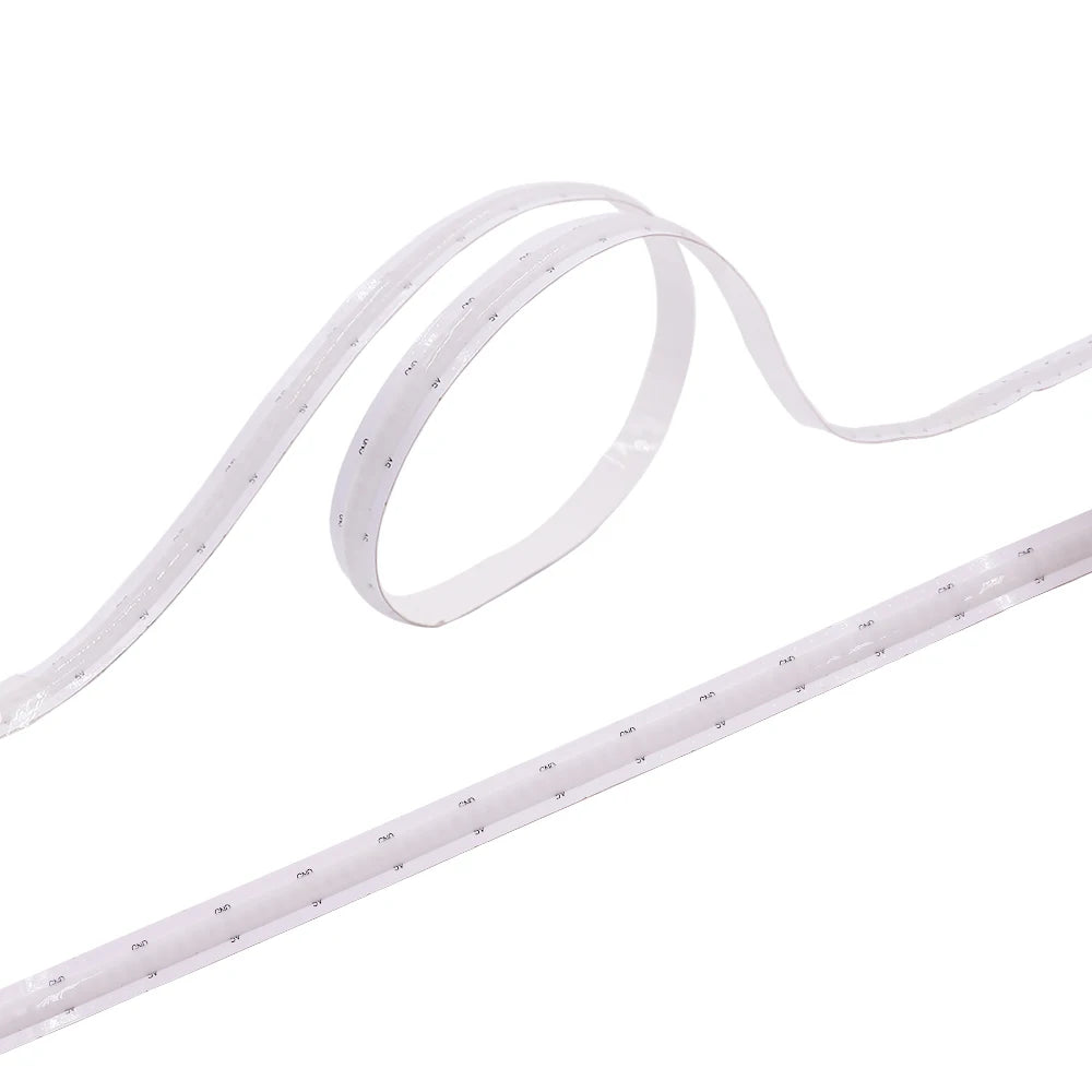 ruban led cob rgb multicolore adhésif moderne ligne lumineuse continue salon 5v 332 leds/m
