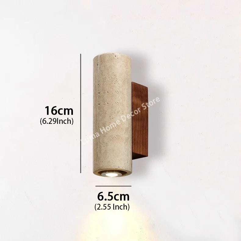 applique murale pierre marbre beige bois moderne salon chambre salon