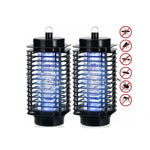 lampe anti moustiques electrique noir moderne barreaux horizontaux 22cm hauteur 10.5cm diametre