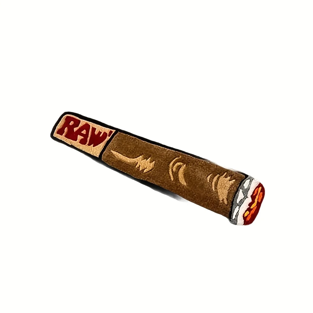 tapis forme cigarette marron beige rouge blanc gris imitation papier rouler antidérapantintérieur humour deco
