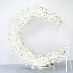 décoration florale mariage blanc romantique arche feuilles extérieur 90cm x50cm événement champêtre élégante