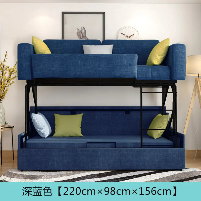 canapé lit pliant moderne gris bleu jaune blanc tissu floral high elastic foam sponge
