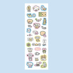 stickers kawaii multicolores dessins animés adhésifs mignons thème cuisine jeux vidéo halloween