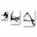 tableaux abstraits modernes noir blanc fluides salon chambre
