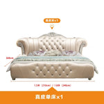 lit blanc rouge tufté cuir véritable classique luxueux chambre master