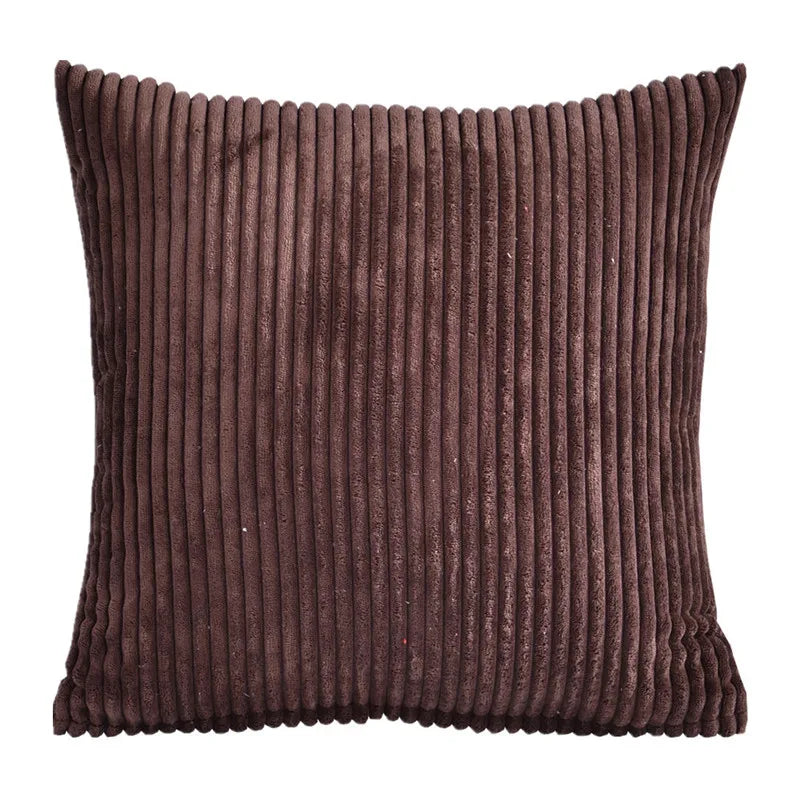 housse coussin carré peluche rayées moderne blanc bleu rouge vert gris rose