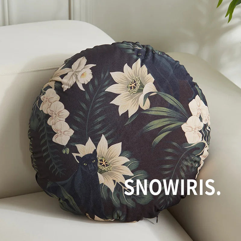 housses coussin imprimées jungle animaux vert noir moderne canapé chaise voiture décoration